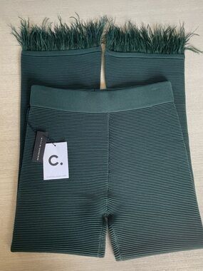 Callahan Dark Green Ribbed Pants
